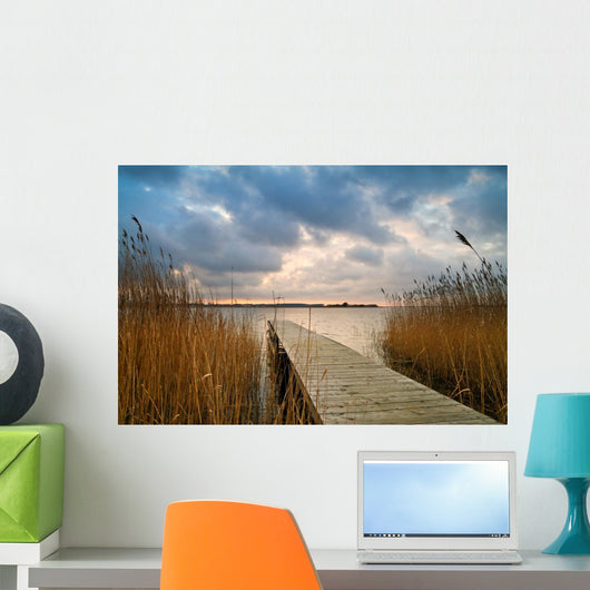 Evening on the backwaters. Wall Mural