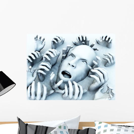 Scary Head Wall Mural
