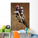 motocross dirtbike in the air Wall Mural