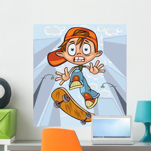 Skateboarder Wall Mural