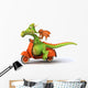 Green Dragon Moped Wall Decal