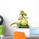 Green Dragon Riding Skateboard Wall Decal