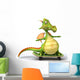 Green Dragon Riding Skateboard Wall Decal