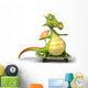 Green Dragon Riding Skateboard Wall Decal