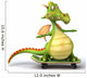 Green Dragon Riding Skateboard Wall Decal