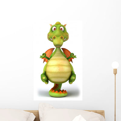Dragon Zen Wall Decal shown on a wall