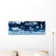 Waxing Crescent Night Wall Decal