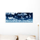 Waxing Crescent Night Wall Decal