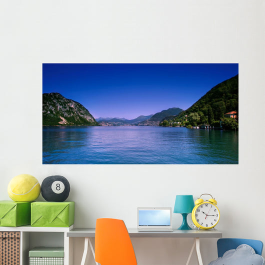 Lugano city and lake. Wall Mural