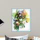 Bouquet Colored Hand-drawn Irises Wall Mural