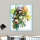 Bouquet Colored Hand-drawn Irises Wall Mural