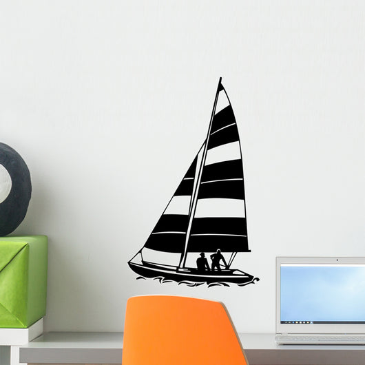 Sailboat Vinyl Ready Vector Illustration Wall Decal