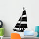 Sailboat Vinyl Ready Vector Illustration Wall Decal