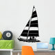 Sailboat Vinyl Ready Vector Illustration Wall Decal