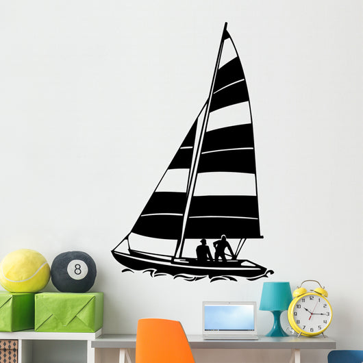 Sailboat Vinyl Ready Vector Illustration Wall Decal