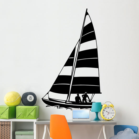 Sailboat Vinyl Ready Vector Illustration Wall Decal