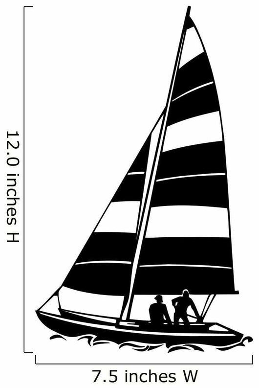 Sailboat Vinyl Ready Vector Illustration Wall Decal