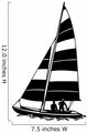 Sailboat Vinyl Ready Vector Illustration Wall Decal