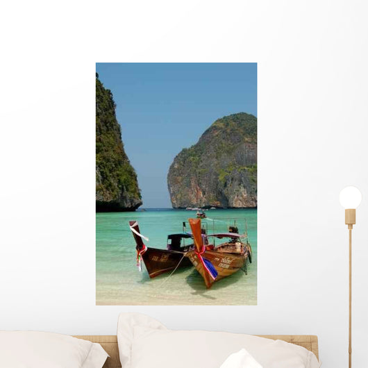 Long Tail Boats Wall Decal Design 4
