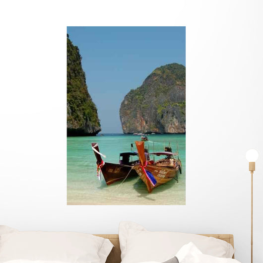 Long Tail Boats Wall Decal Design 4