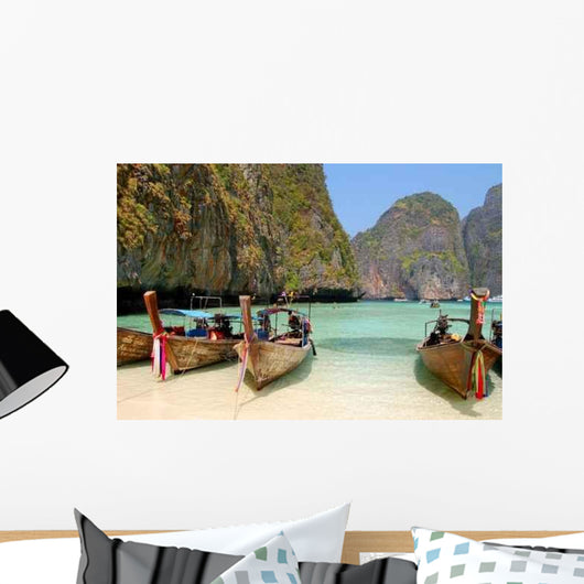 Long Tail Boats Wall Decal Design 3