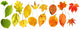 Rainbow Autumn Leaves Wall Stickers