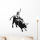 Bull Riding Vinyl Ready Vector Illustration Wall Decal