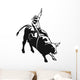 Bull Riding Vinyl Ready Vector Illustration Wall Decal