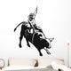 Bull Riding Vinyl Ready Vector Illustration Wall Decal