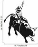 Bull Riding Vinyl Ready Vector Illustration Wall Decal