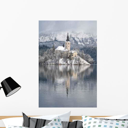 Lake Bled Winter Wall Decal
