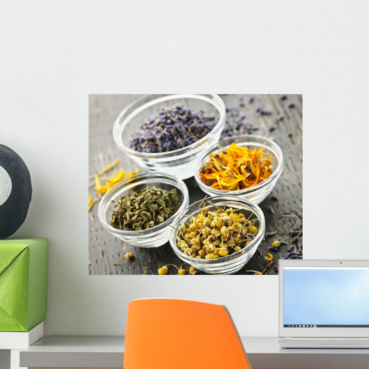 Dried medicinal herbs Wall Mural