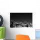 Brooklyn Bridge and Manhattan Skyline At Night, New York City Wall Mural