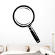 Monochromatic magnifying glass icon. Isolated on white Wall Decal