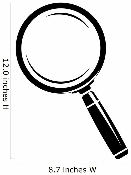 Monochromatic magnifying glass icon. Isolated on white Wall Decal