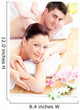 Delighted young couple receiving a back massage Wall Mural