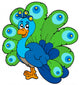 Cartoon peacock Wall Decal