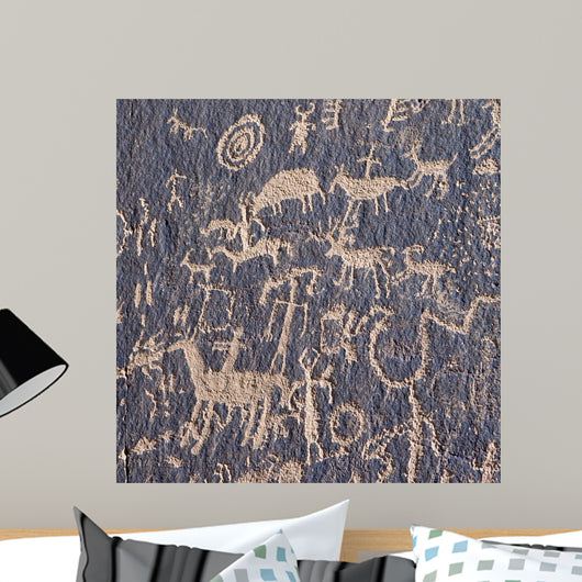 Indian Petroglyph Newspaper Rock Wall Mural