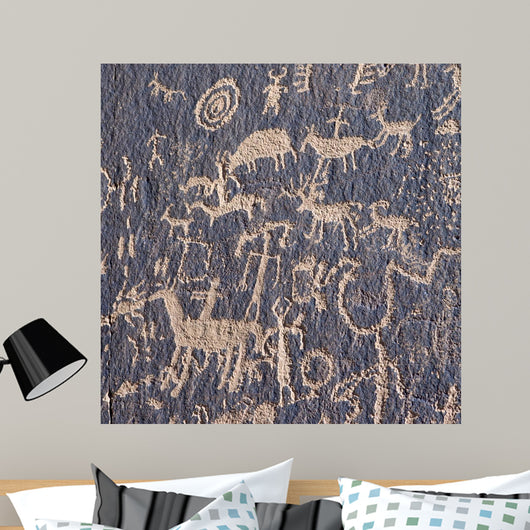 Indian Petroglyph Newspaper Rock Wall Mural