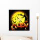 halloween evil pumpkin vector Wall Mural