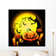halloween evil pumpkin vector Wall Mural