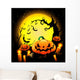 halloween evil pumpkin vector Wall Mural
