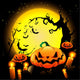 halloween evil pumpkin vector Wall Mural