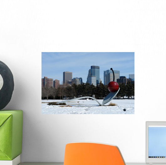 minneapolis skyline from scupture garden Wall Mural