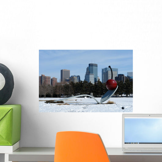 minneapolis skyline from scupture garden Wall Mural