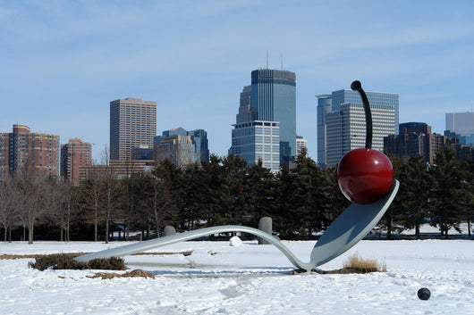 minneapolis skyline from scupture garden Wall Mural