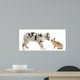 Blue Merle Australian Shepherd puppy face to face with rabbit Wall Decal