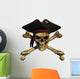 Grunge Pirate Skull Wall Decal