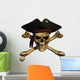 Grunge Pirate Skull Wall Decal