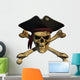 Grunge Pirate Skull Wall Decal